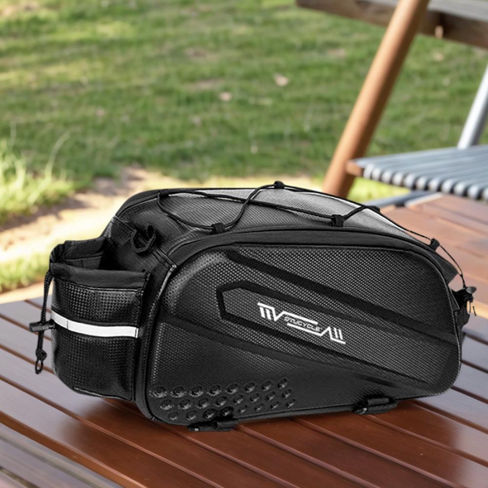 Bike Rear Rack Bag Bicycle Trunk Bag Waterproof Bike Rack Bag Hard Shell Bike Pannier Large Capacity for MTB Road Bike