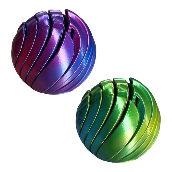 3D Printed Fidget Ball Toy for Stress Relief Twistsphere Fidget Toy Hypnotic Ball Spinner Sensory Toy for Adults Kids