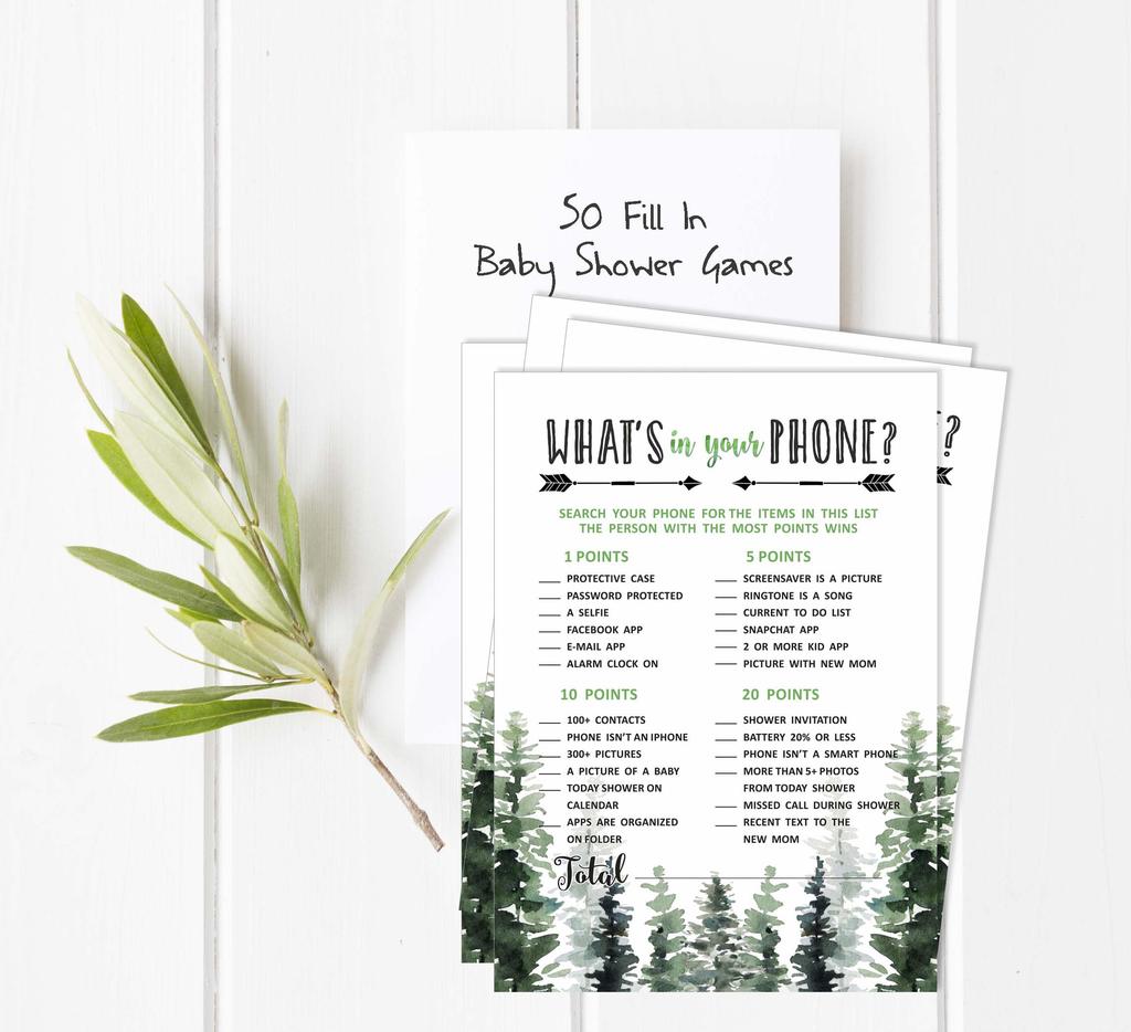 Inkdotpot 50 BabyA  AlphabetA  ABCA  GameA  Greenery Baby Shower Game Greatest Adventure Party