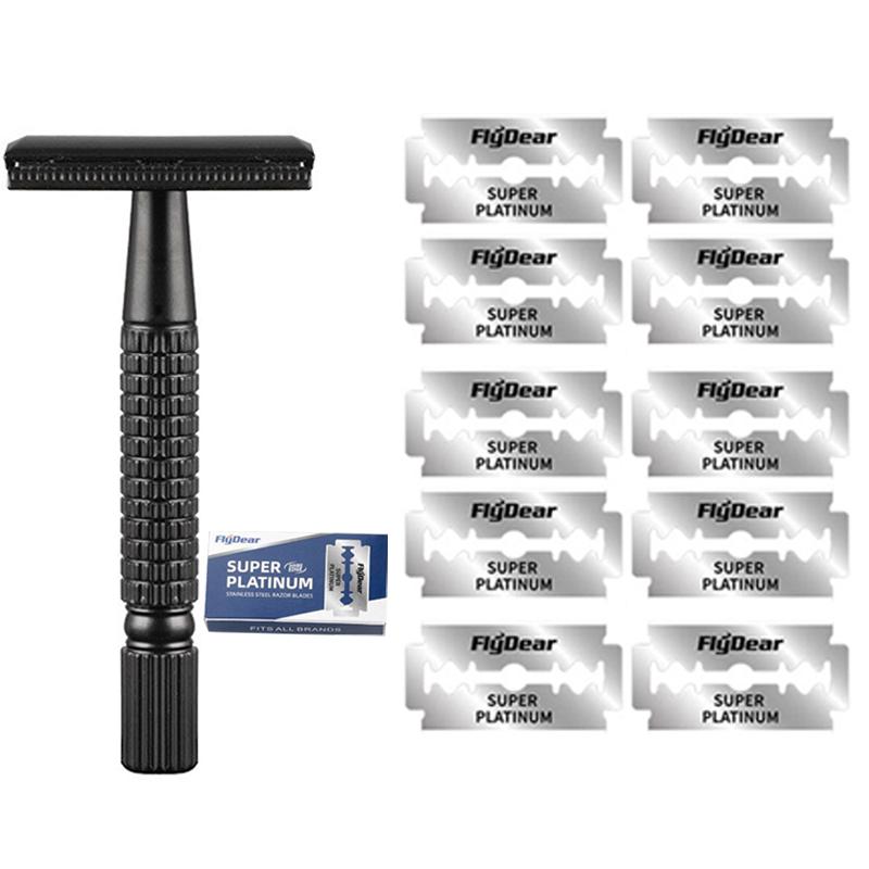 Men's Double Edge Beard Shaving Razor - Traditional Classic Safety Razor for Barber Styling Accessories Hair Grooming Kit