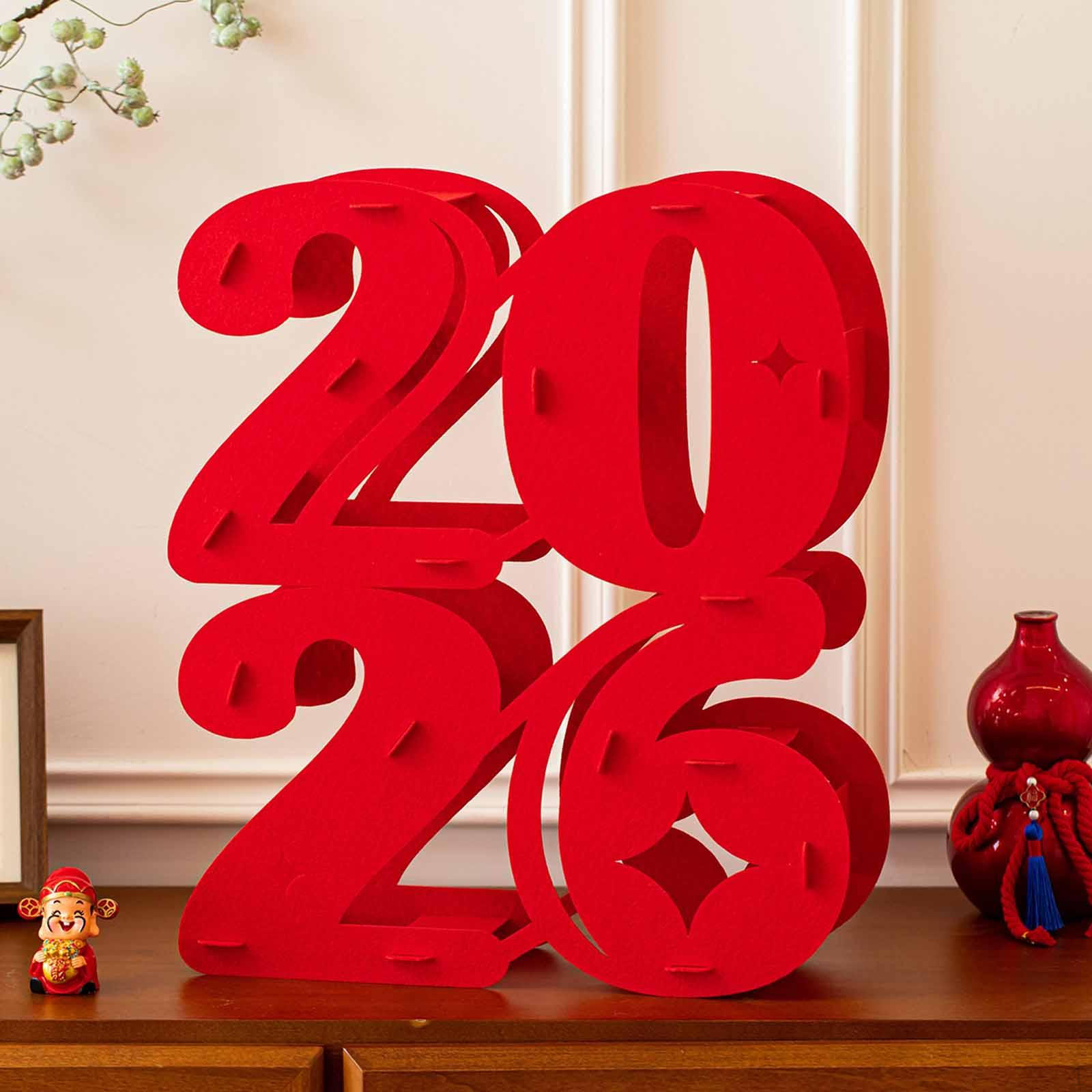 

Centerpiece for Chinese Year Decoration, Traditional Ornament Festival Desk, Shelf 2026 37x12.5x43cm