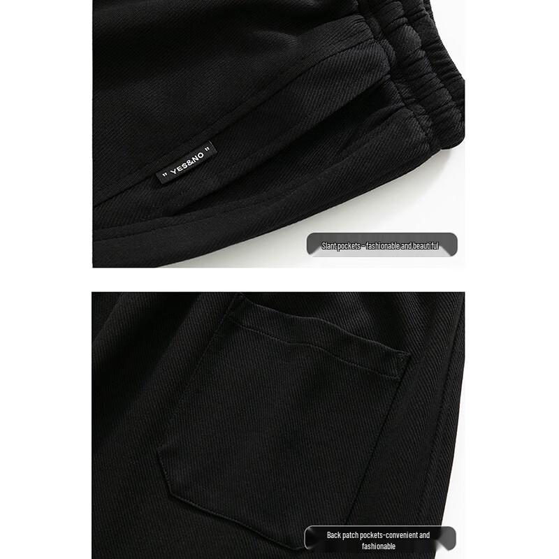 Zhenweis Men's Loose Straight Elastic Casual Trousers