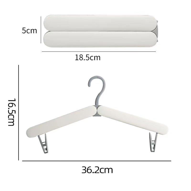 Travel Folding Clothes Hanger - Portable Clothes Drying Tool - Clothes Drying Stand - Multi-functional Student Clothes Holder - Underwear Clips 1pc белый