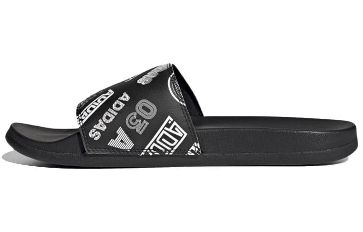 Adidas Adilette Comfort Slide All Over Logos - Black FZ1750 39⅓
