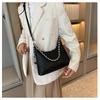 IELGY One-Shoulder Armpit Bag Chain Tote Bag All-Match Woven Messenger Bag