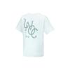 Li Ning T Shirts Unisex White Crew Neck Moderate Straight Fit AHST129-1
