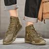 Herrenschuhe Herbst und Winter High-Top Outdoor Bergsteigen Wasserdicht und Rutschfest Lederschuhe Arbeitsschutz Werkzeugstiefel Trendschuh
