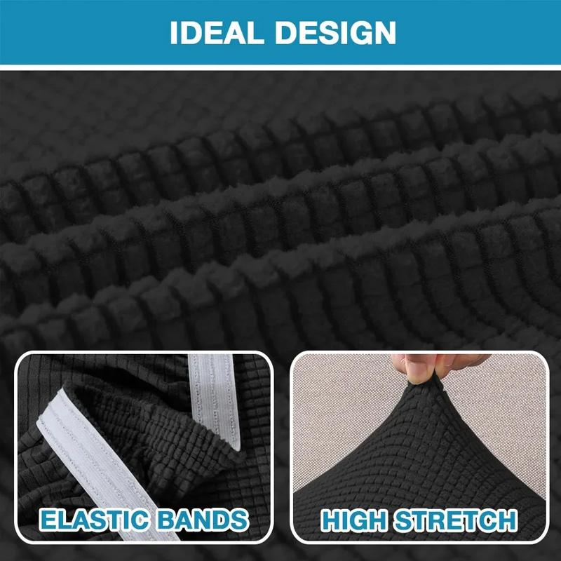 1PC Pineapple Checkered Dustproof Protective Cover Washable Long Bench Cover Solid Colour Stretch Slipcover Thickened