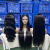 Indian Virgin Hair Cuticle Aligned Machine Double Weft 10a Chemical Free All Colors Custom Packaging for Salon Extensions