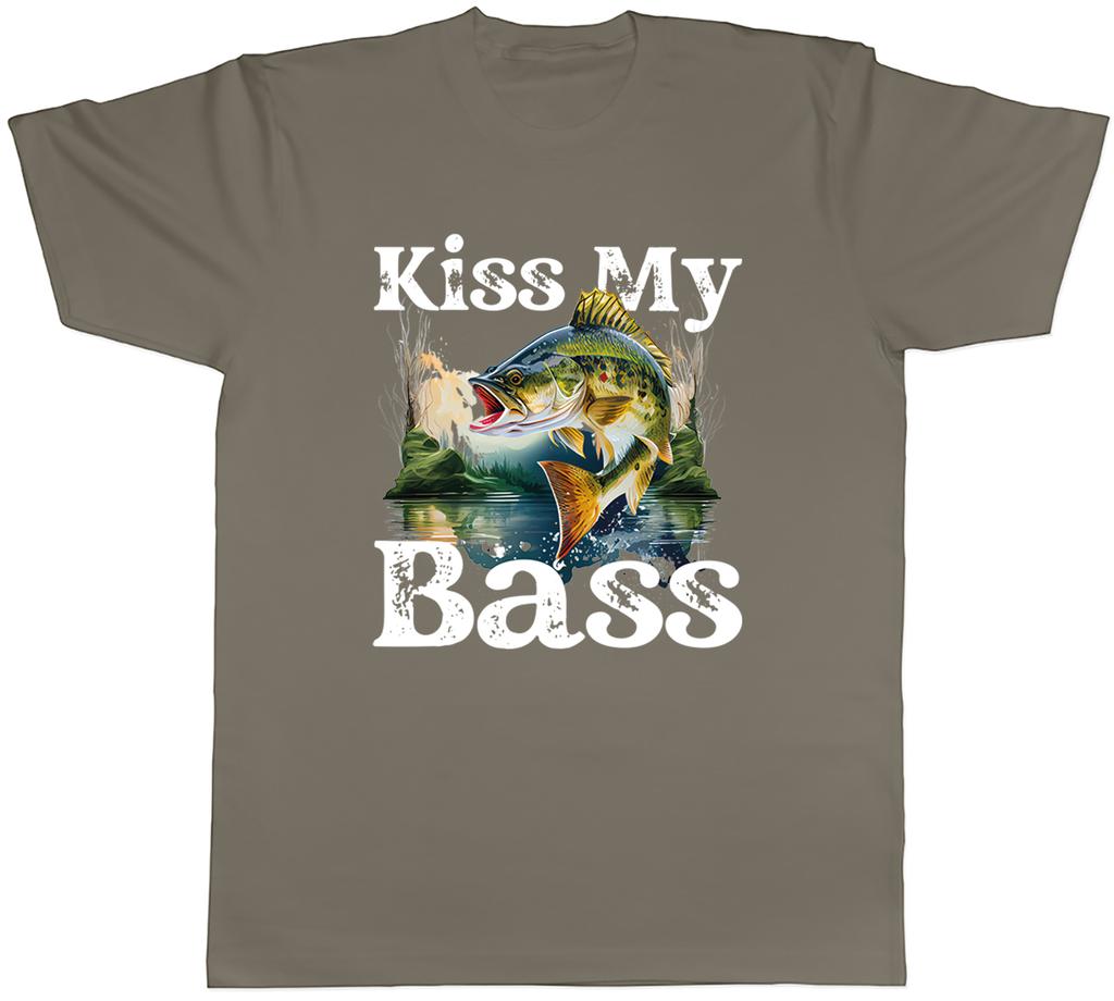 Kiss My Bass Unisexs TShirt Funny Fishing FisherUnisex Tee Gift
