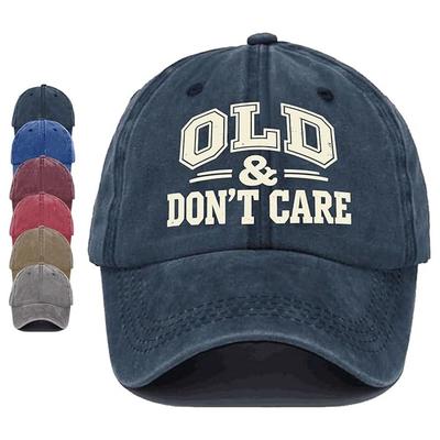 Washed Cotton Twill Distressed Cap Vintage Embroidered Hat Creative Gift Unisex Hat