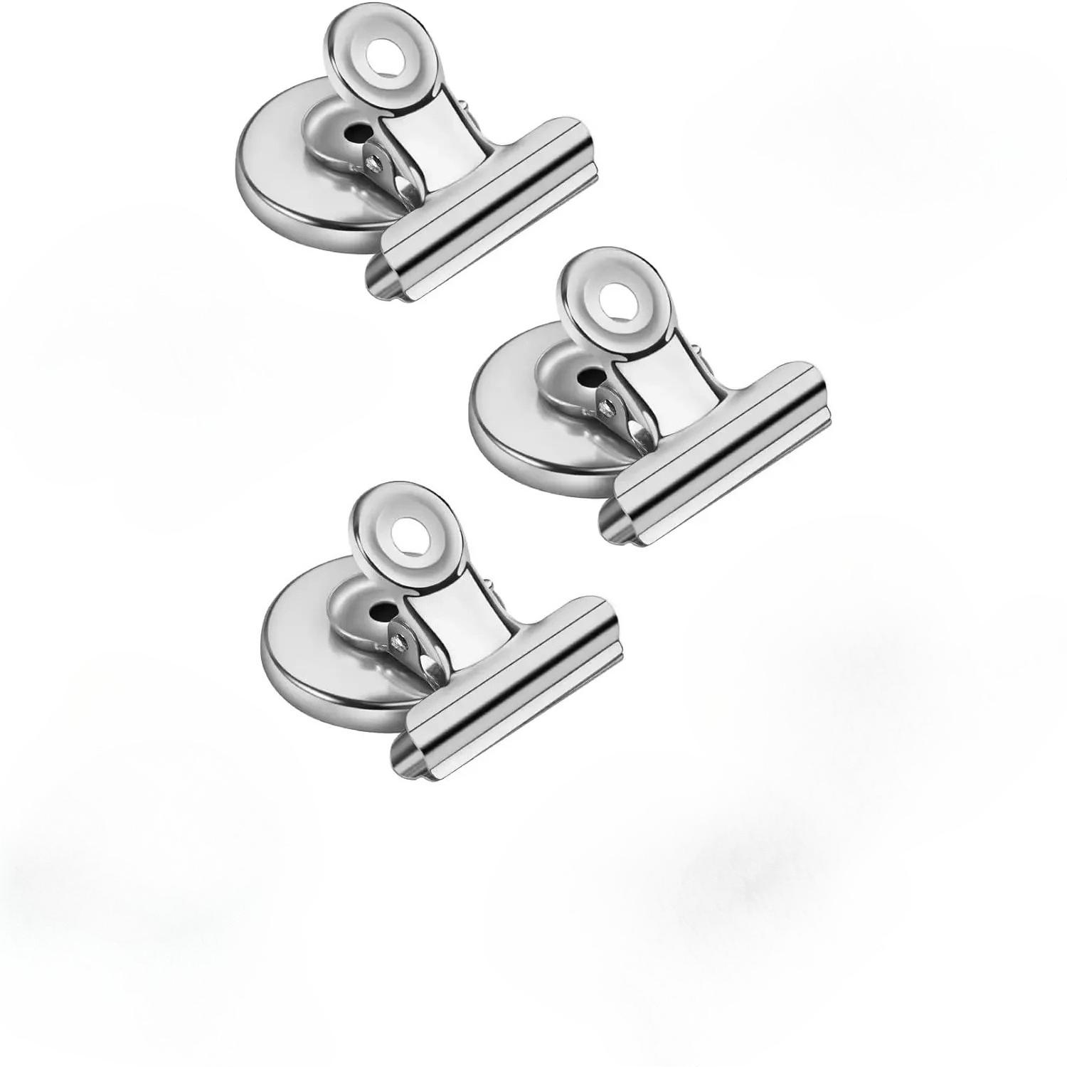 

3 шт. Магнитный зажим Магнит на холодильник Круглый металлический зажим Крючок без пробивания Стойка для хранения своими руками Магнитный зажим для фото Организация дома