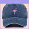 Vuur Flamingo Geborduurde Baseballpet Met Zonbescherming Voor Casual Buitenkleding