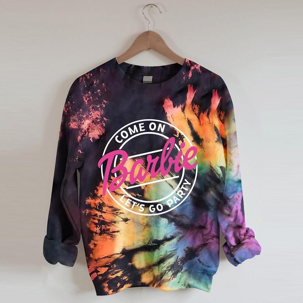 Women's Fashion Long Sleeve O Neck Lettered Printed Casual Sweater Top