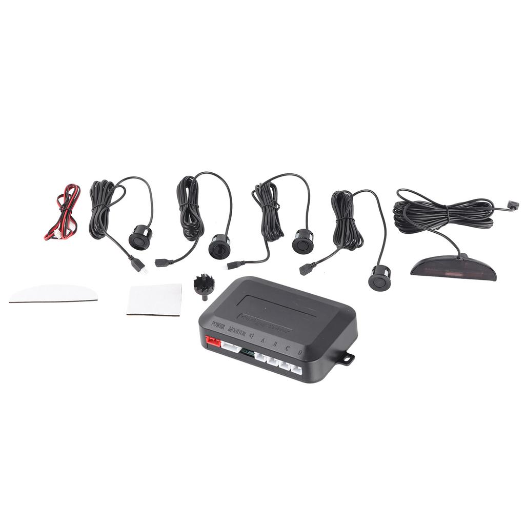 Car Parking Sensor Kit Reverse Backup Radar System with 4 Probes LED Display Buzzer Beep Alarm