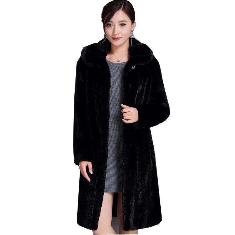 Utumn and Winter Imitation Mink Coat Women's Whole Mink Coat Long Women's Mink Coat Mink Fur Women's Winter