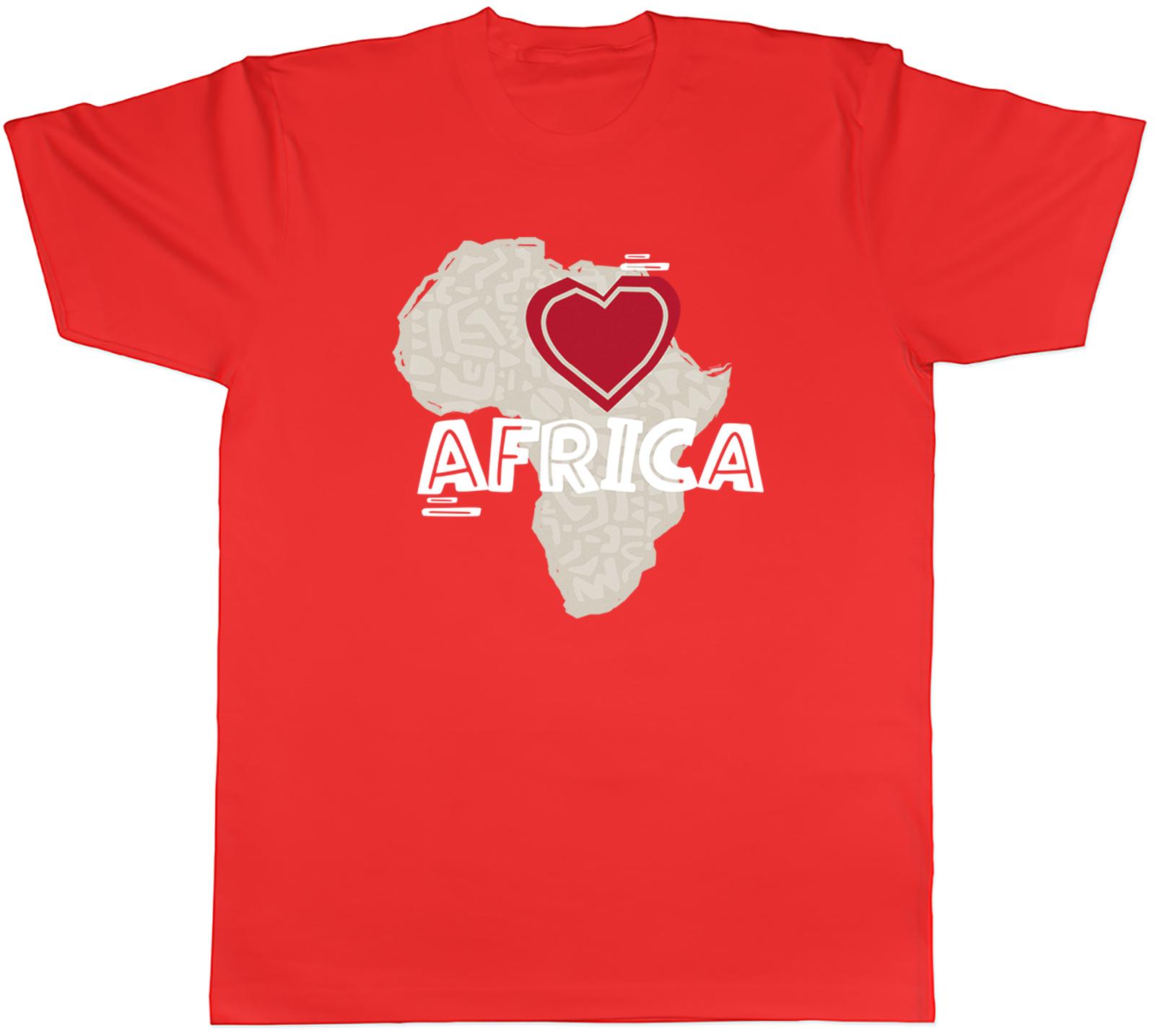 Love Africa Unisexs TShirt Red Heart Unisex Tee Gift S