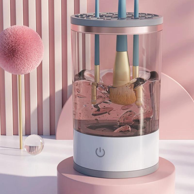 USB Plug Transportable Electric Cosmetic Brushes Cleaner with Rubber Makeup Machine Electric USB Quick Cleaner Cleaning Brush Collar Brus