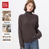 Hongdou Women's High-Neck Cashmere-Blend Knit Sweater