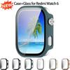 Case+Tempered Glass For Redmi Watch 6 Anti-drop Scratch Cover Bumper For Redmi Band 6 Smartwatch Screen Protector Shell
