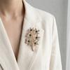 Rhinestone Six-Flower Branch Brooch Zinc Alloy Lightweight Elegant Jewelry For Women