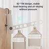 Foldableable Portable Clothes Drying Rack Travel Clothes Hanging Rack 7 Hole Multi-functional Storage Home Business Trip Hotel Clothes Hanger Tool