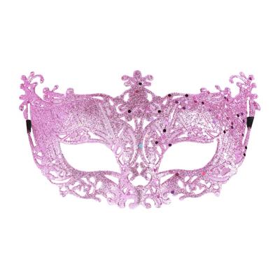 Maschera Mezza Faccia Mascherata per Donne Intaglio Vuoto Glitter Maschera da Festa Leggera Confortevole Elastico Accessorio Costume di Halloween