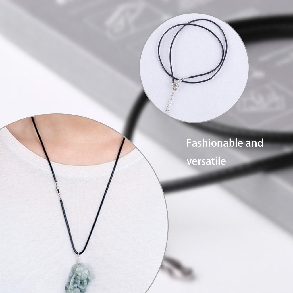 10pcs Wax Rope Extended Chain Necklace Cord Strap with Lobster Clasp for DIY Jewelry Making