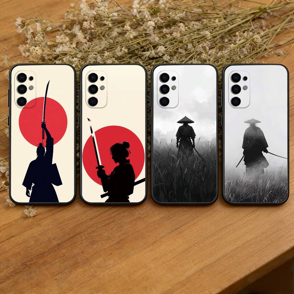 Japanese Bushido Samurai Phone Case Black Silicone Soft For Samsung S25,S24,S21,S22,S23,S30,Ultra,S20,Plus,Fe,Lite
