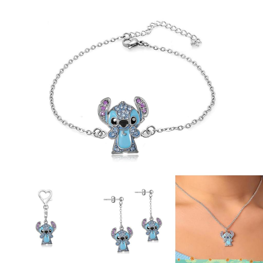 Lilo Stitch Fashion Jewelry Alloy Chain With Rhinestones For Casual Gift