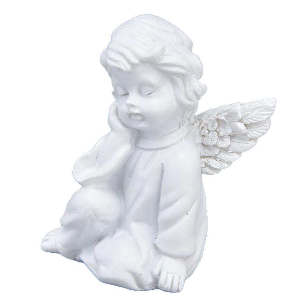 2.17x2.56x1.57in Cherub Figurine Resin European Style Ornament Table & Vanity Decor