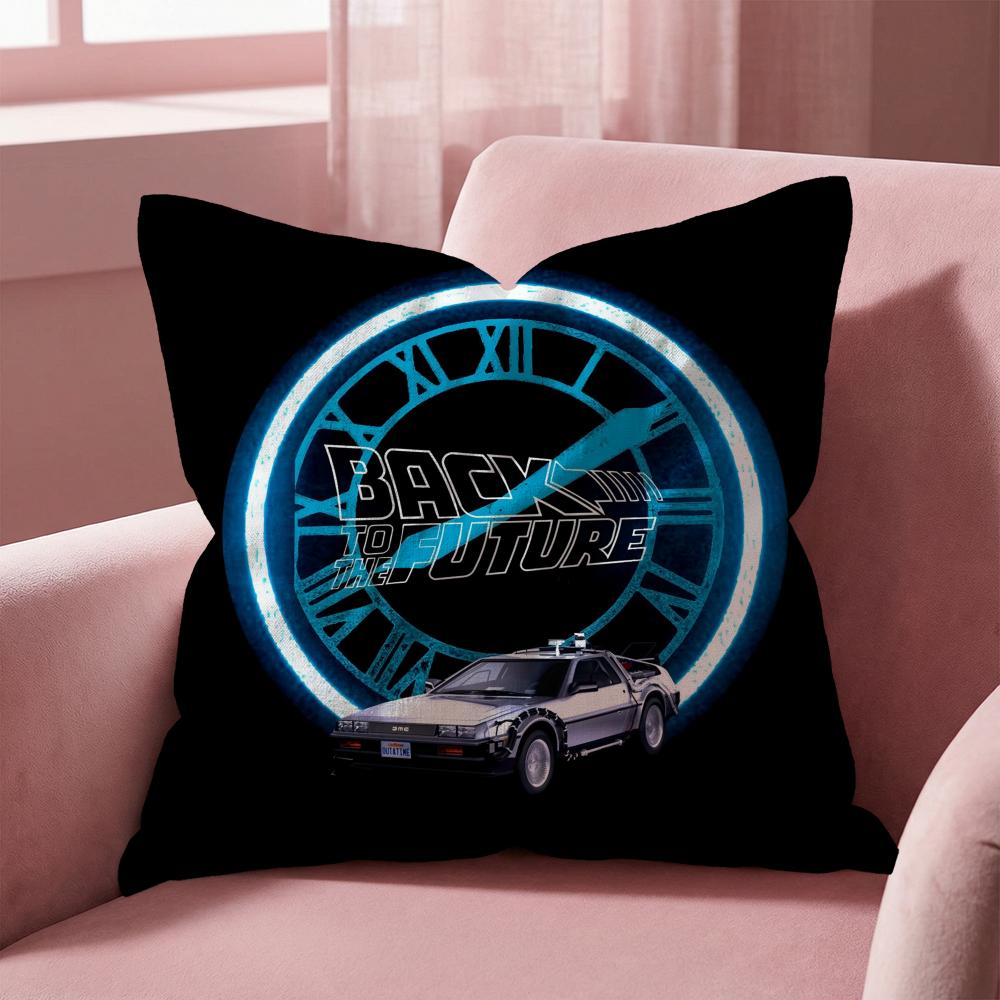 B-Back To The F-Future Cushion Cover Multi-Scene Pillow Cover for Home & Car - Reversible, Soft & Durable for Daily Use