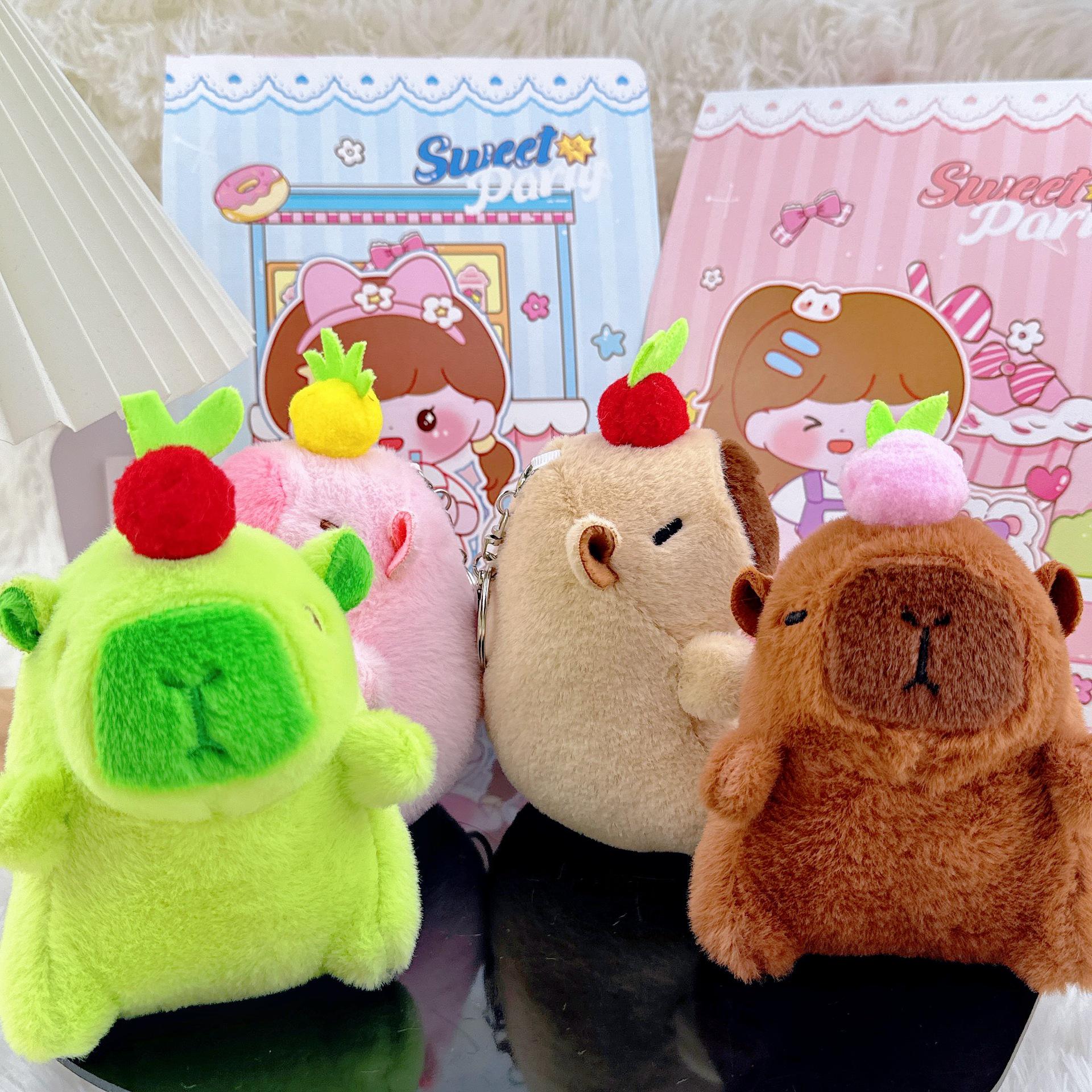 

Морская свинка и капибара плюшевая кукла брелок подвеска для рюкзака 11 cm high