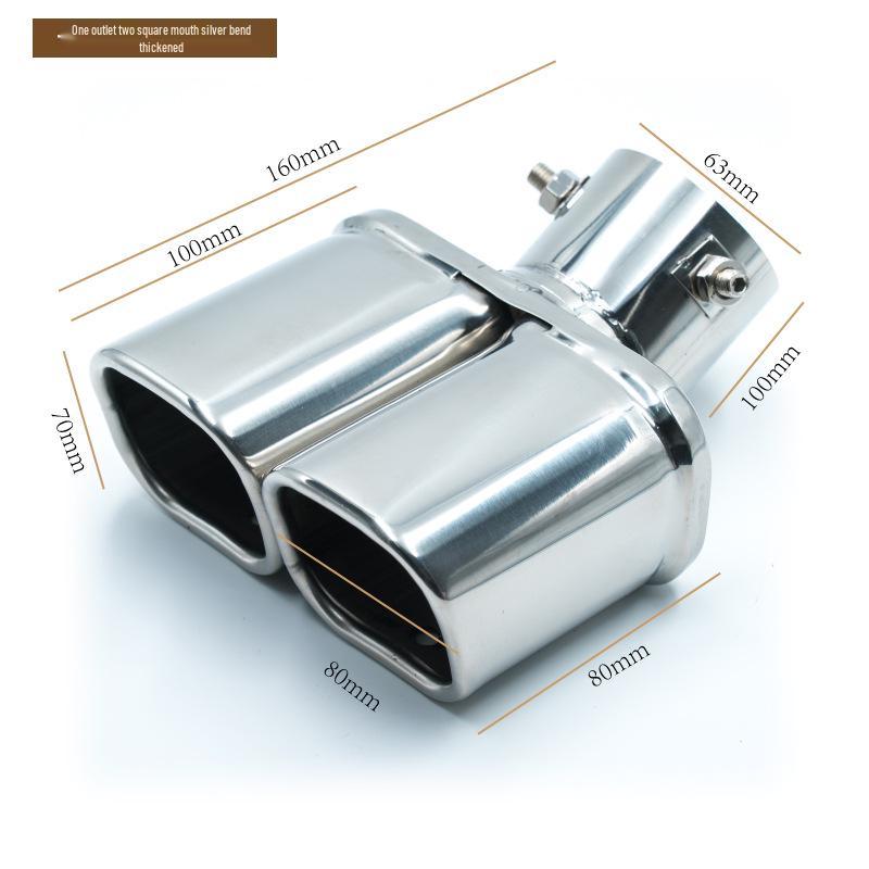 Universal Stainless Steel Tailpipe Muffler Tip Decoration