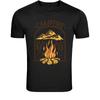 Campfire Mountain Forest T-Shirt - Outdoor Camping Night Graphic