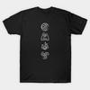 Men Black Print T-shirt Avatar: The Last Airbender - 4 Nations No-Cut Transfer Paper Print Cotton Tshirt