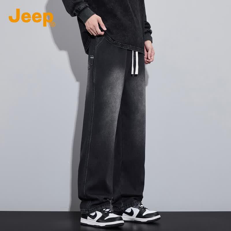 Jeep Men's American High Street Loose Straight-Leg Jeans