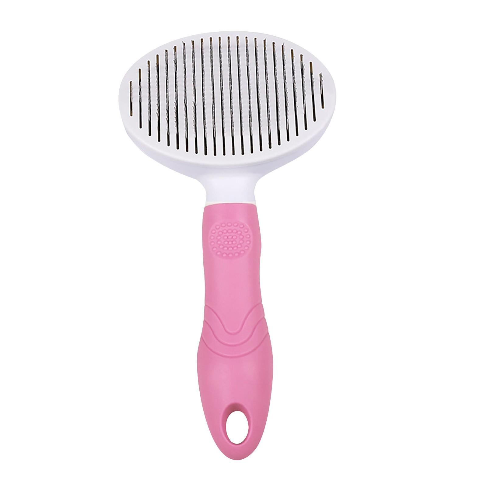 

Щетка для собак и кошек, самоочищающаяся щетка-пуходерка для выпадения и ухода за свободными ковриками для подшерстка и расческой для ухода за волосами One Size розовый