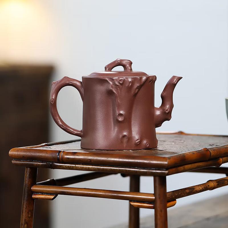 Yunyan Handmade Zisha Purple Clay Tree Stump Teapot