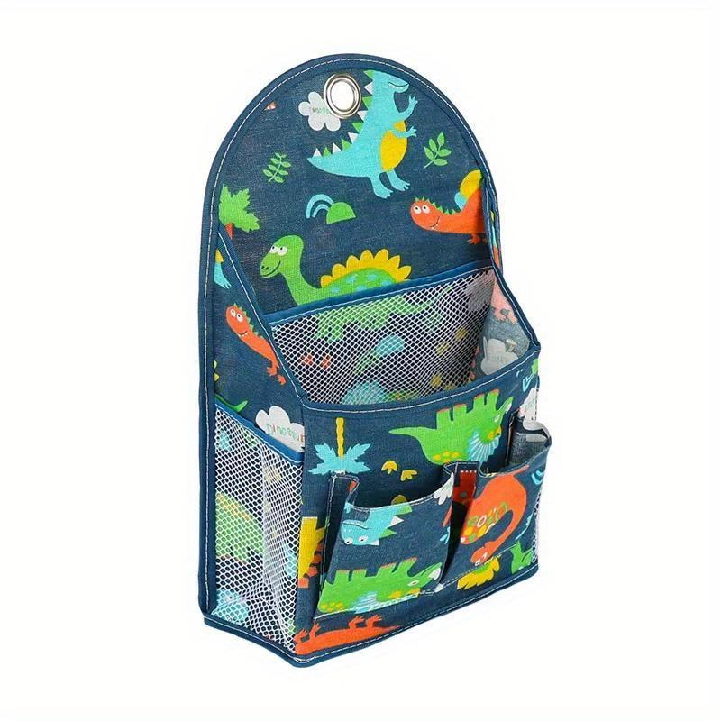 

Настенная подвесная сумка для хранения книг, журналов, карманы для хранения, хлопок, лен, влагостойкий, карман для подвешивания всякой всячины за дверью dinosaur