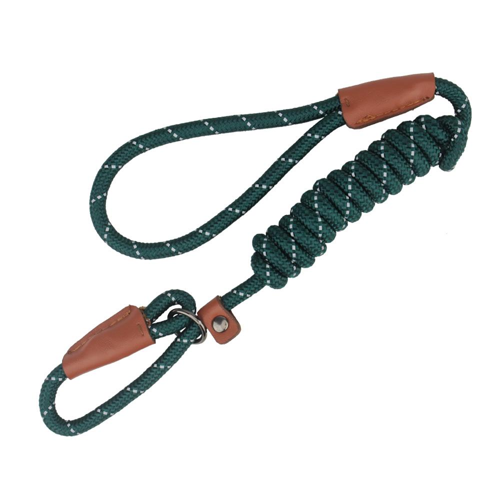 

P Shape Pet Leashes Reflective Dog Leashes Pet Round Rope Outdoor Training Walk Supplies for Small Medium Big Dog S 8mmx1.5m