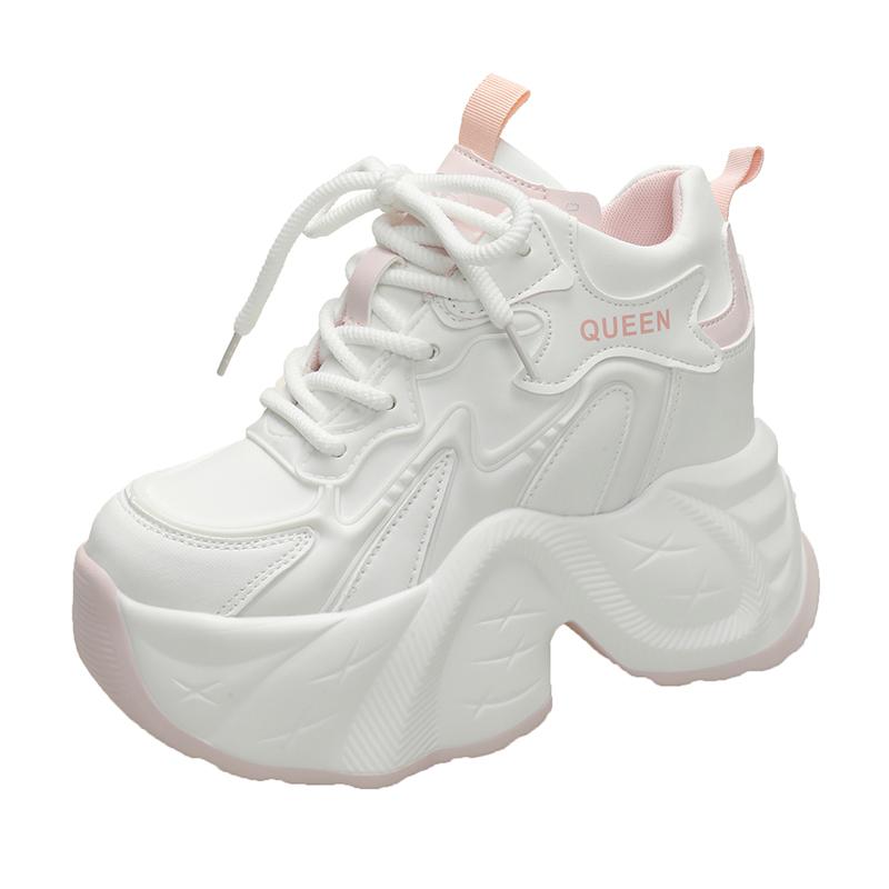 Fashion 11CM Women Chunky Sneakers New Autumn High Platform Mesh Dad Shoes Women Casual Trainer Sneakers Thick Sole Vulcanize Shoes