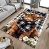 1PC cow, daisy Carpet Office Rug Mat Home Decor Area Carpet Festival Gift Office desk chair carpet Longlasting Material