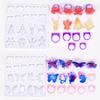 Creative DIY Silicone Ring Molds Stylish Silicone Rings Molds with Charistmas Patterns for Resin Jewelry Making