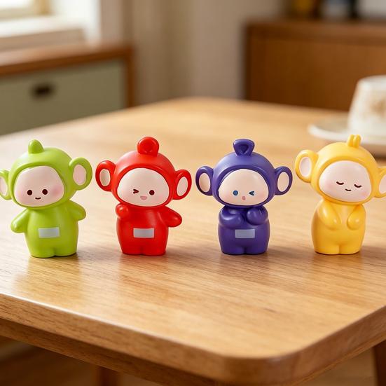 4 Pcs Mini Resin Doll Figurine Cartoon Doll Miniature Figures Tiny