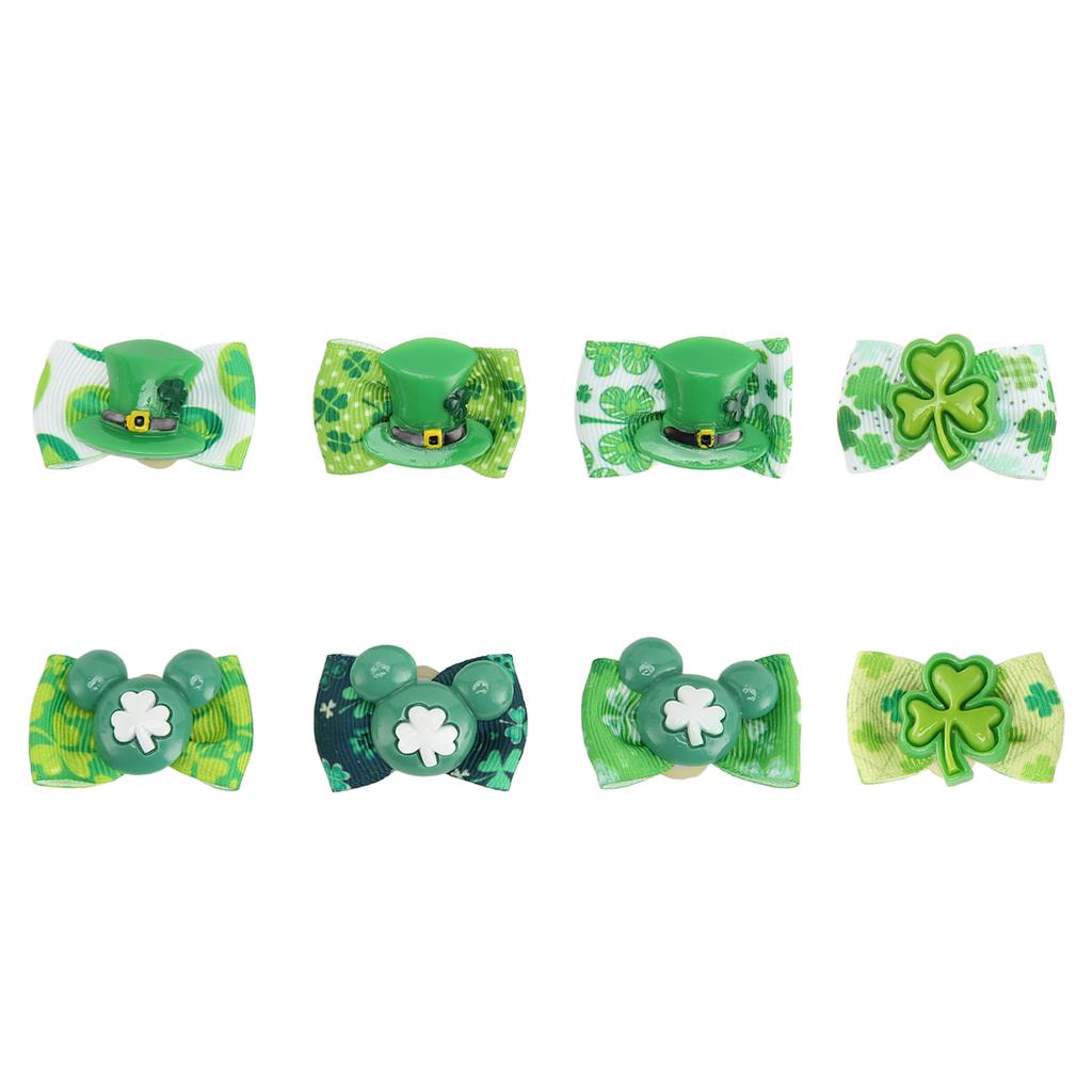 24PCS Clovers Dog Bows Lightweight Exquisite Puppy Hair Bows for Dog Hair Grooming Accessories