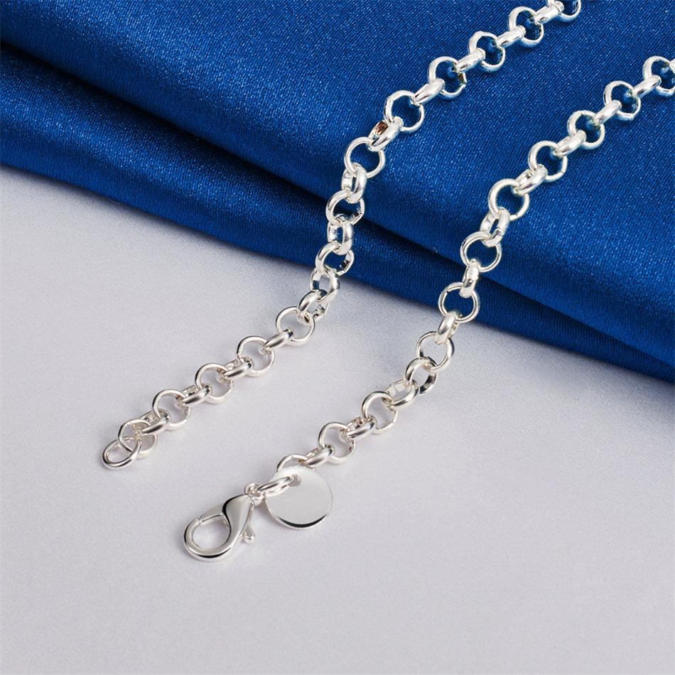 Charming 925 Sterling Silver Exquisite Roman Numeral Pendant Necklace for Women Fashion Party Wedding Favor Jewelry