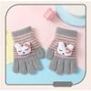 1Pairs Cute Cartoon Rabbit Bear Winter Warm Kids Gloves Kindergarten Boys Girls Five Finger Knitted Gloves for 3 To 6 Years