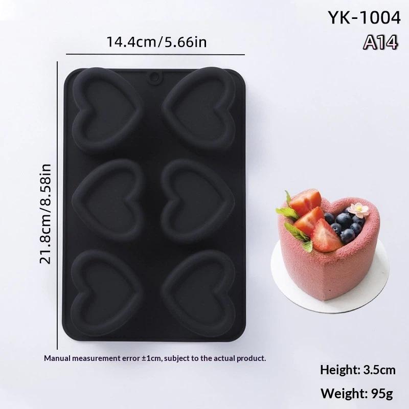 Herz Stern Quadrat Bento Kuchen Silikonform Schokoladenmousse Form Obstkuchen Dekorationen Wiederverwendbar Seife Kerze Gips Herstellungsform