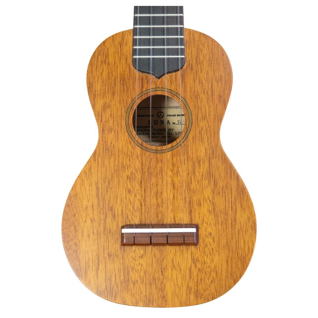 LUNA Soprano Ukulele in Solid African Mahogany KIWAYA SeriesLS (Made Japan, Wood)